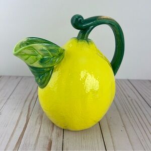 Vintage 1983 The Haldon Group 7” Lemon Pitcher Pottery Kitchen Home Decor Gift